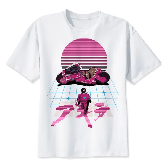 アキラ Synthwave Tシャツアニメ Tシャツ夏のファッション Tシャツカジュアル白のプリント男性快適なメンズ Tシャツトップ Mr2300 Anime T Shirt Summer Tshirtfashion Tshirt Aliexpress