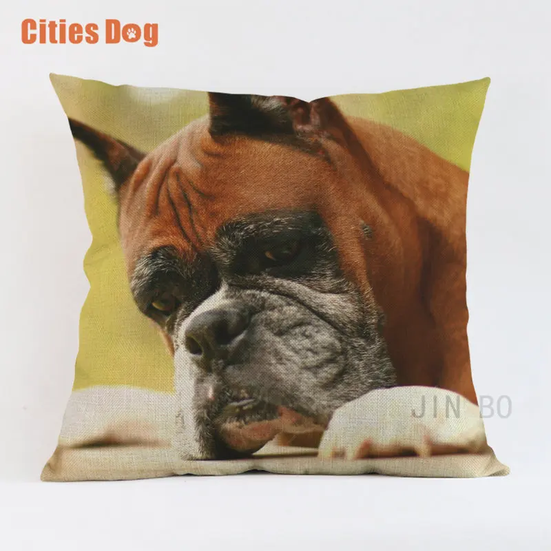 animal Boxer Dog Photo pillow covers decorative cushion covers for sofa pillow case Boxing lion dogs pillowcase cases decor