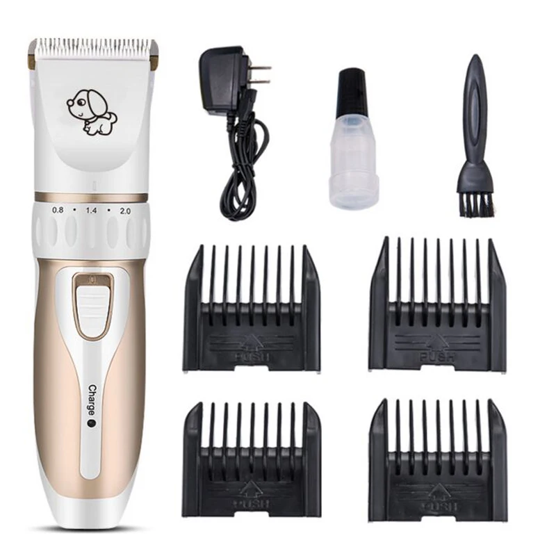 Professional Pet Grooming Dog Cat Hair Clipper Trimmer Shaver Low Noise Haircut Machine Electrical Clippers | Дом и сад