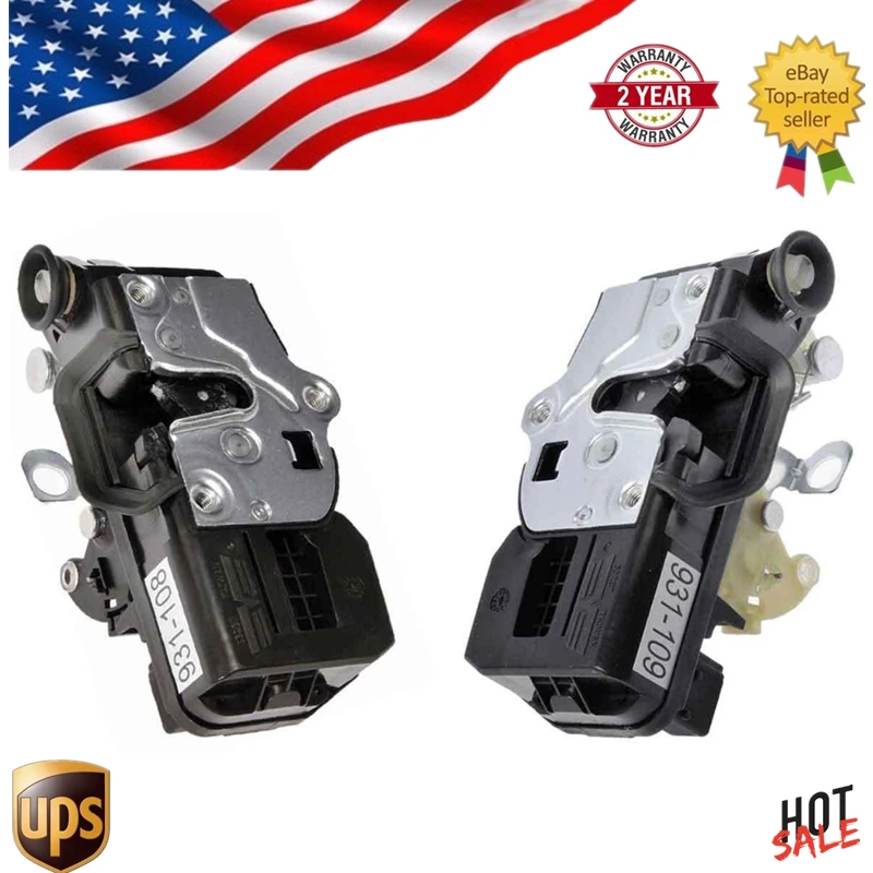 Pair Rear Door Lock Actuator For Cadillac Escalade Chevy Tahoe GMC