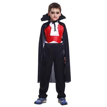 

Halloween Cosplay Vampire Prince Cosplay Costumes Free denture Vampire Bat Prince Clothing For Boys Kids Party Costume