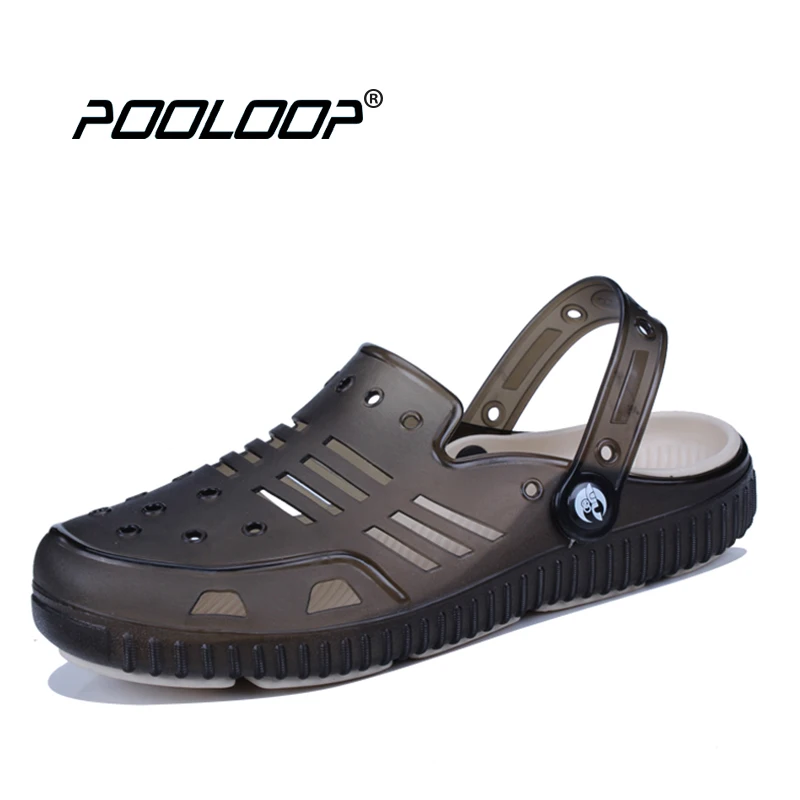 ALEADER Summer Slip On Beach Sandals Men Breathable Outdoor Water Shoes