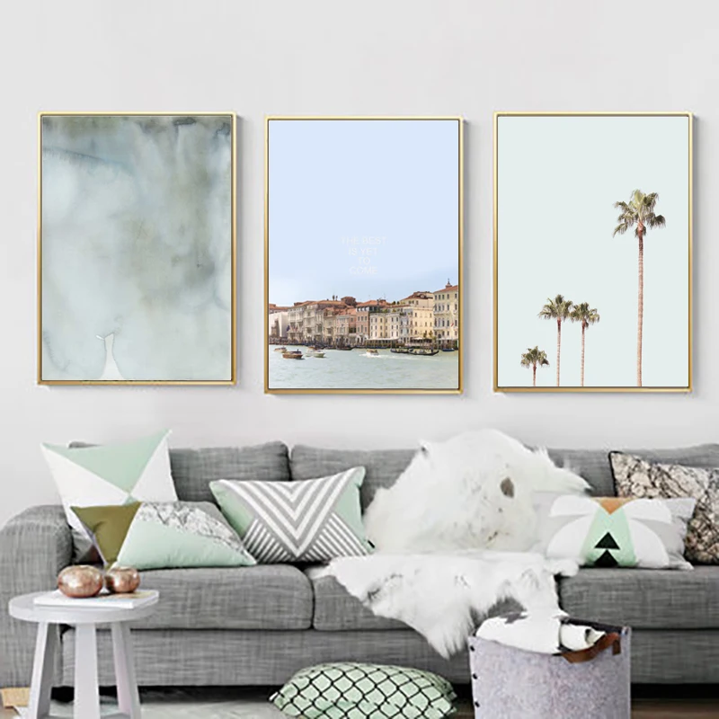 

Architecture Poster Nordic Canvas Painting Landscape Tree Print Abstract Plant Poster Wall Pictures For Living Room Unframed