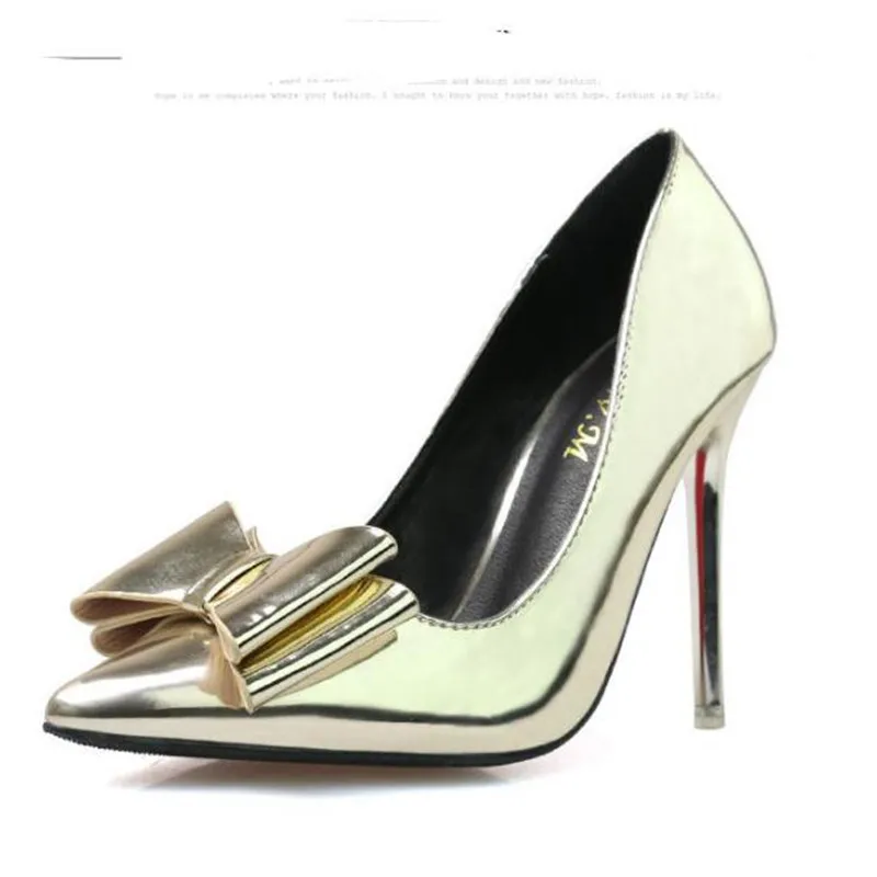 

2017 new hot sales Women Pumps Brand Women Shoes High Heels sandals Sexy Bow Pointed Toe High Heels Ladies Shoes Red bride shoes