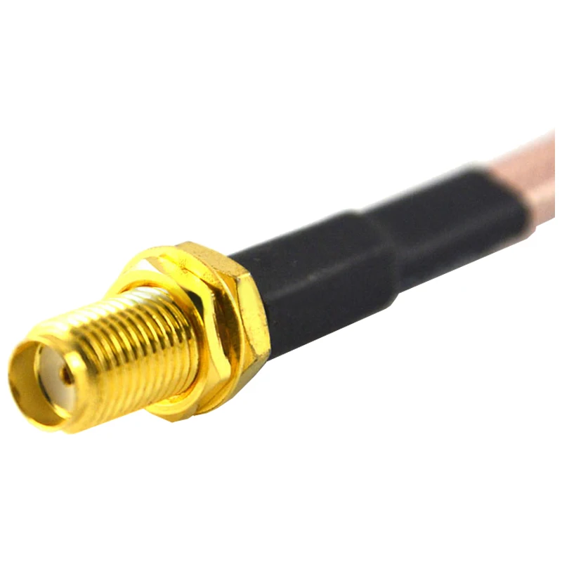 

SMA Female to Y Type 2 X TS9 Male / CRC9 Male Connector Splitter Combiner Pigtail Cable RG 316 30CM Gold