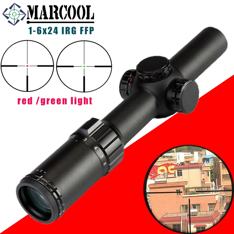 MARCOOL Optische Anblick 1-6X24 IRG 1 KLICKEN 1/2 MOA Jagd Zielfernrohr Taktische Optics Anblick Zielfernrohr im freien militär qualität MARCOOL Optische Anblick 1-6X24 IRG 1 KLICKEN 1/2 MOA Jagd Zielfernrohr Taktische Optics Anblick Zielfernrohr im freien militär qualität