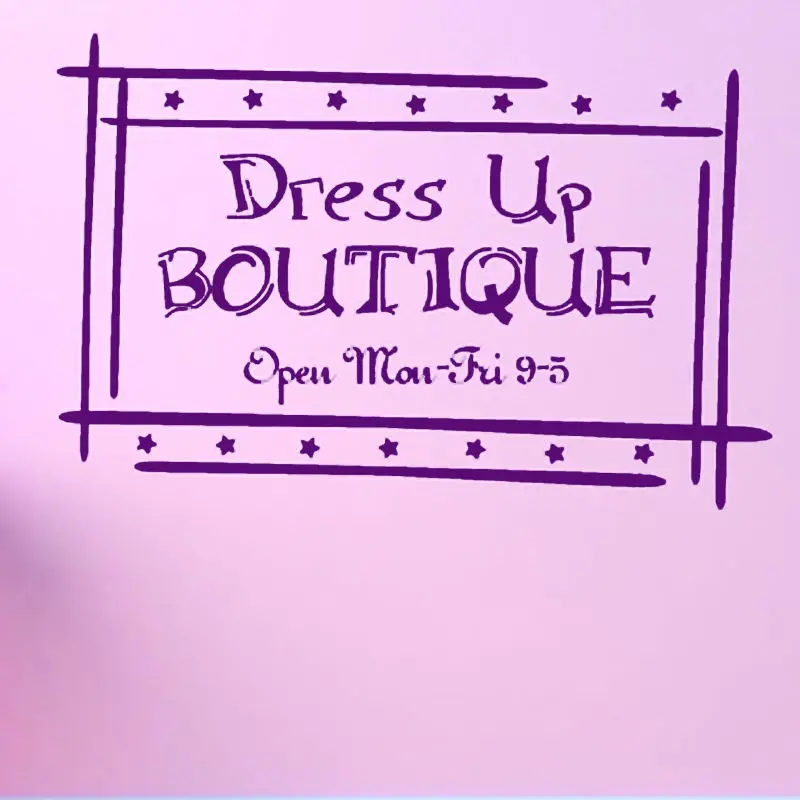 Framed Dress Up Boutique Vinyl Art Wall Decal Character Home Decor Wall