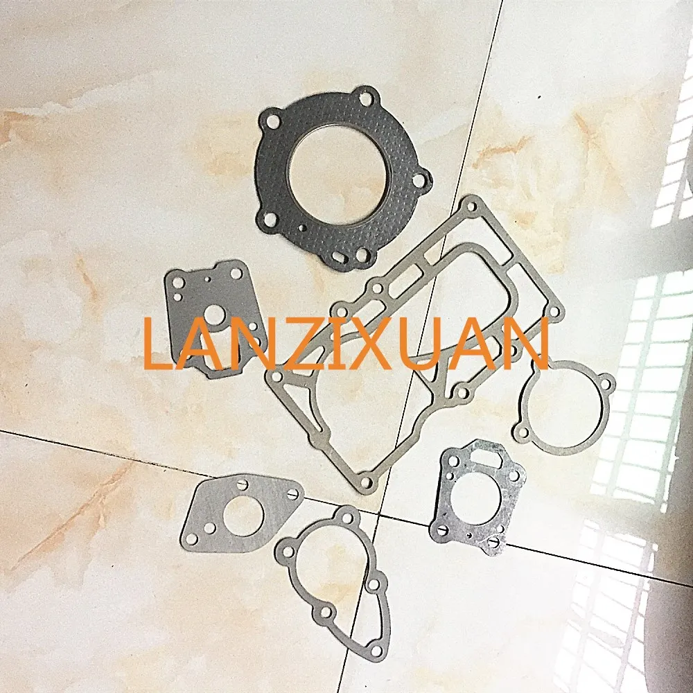 

Free shipping Hangkai outboard 2 stroke 6.0 HP paper gasket cylinder head cover gasket set 7 pieces a set