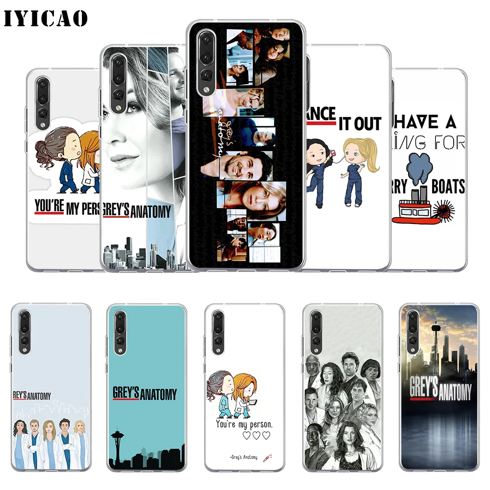 

IYICAO Grey's Anatomy TV Soft Silicone Phone Case for Huawei P30 P20 Pro P10 P9 P8 Lite P Smart TPU Cover