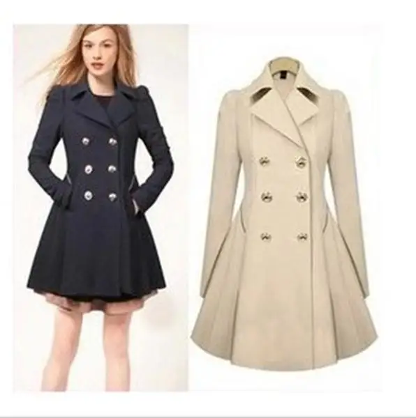New Femme Trench Star Manteau Coat Femmes Slim Célèbre Manteaux qS8wYHPqn