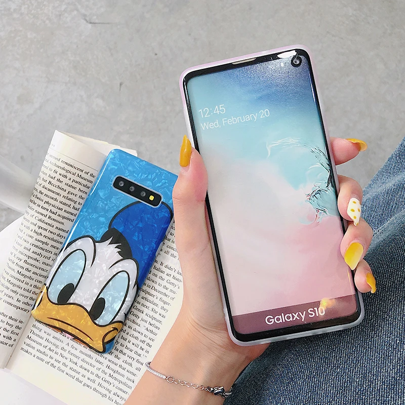 YHBBCASES мягкие чехлы для samsung Galaxy S10 5G S8 S9 Plus Note 10 Plus 8 9 карамельный цвет раковины чехол для телефона