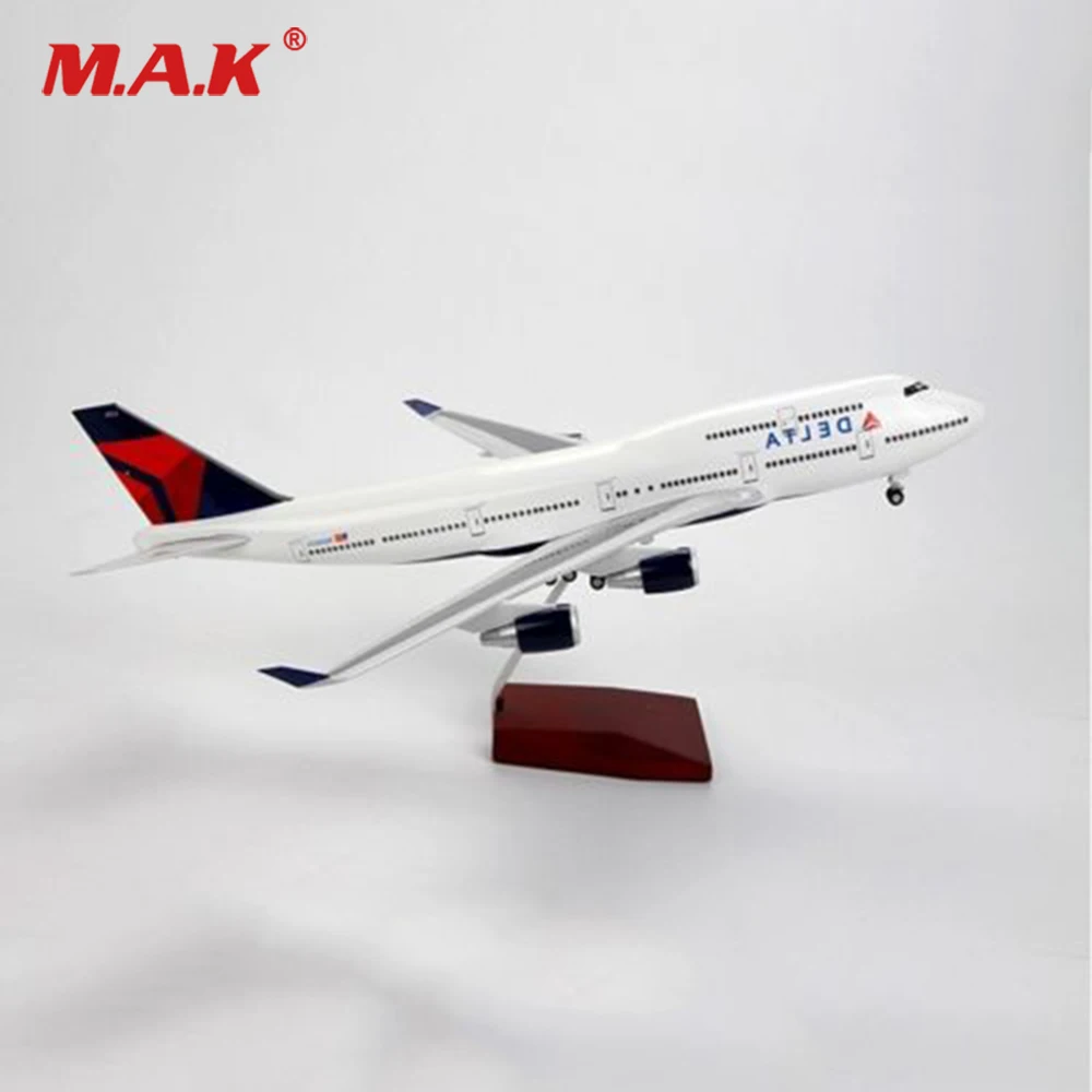 1:150 Масштаб литья под давлением модель самолета Delta Воздушный самолет Boeing 747