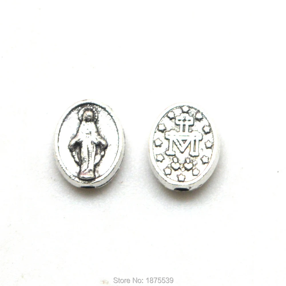 

Fashion Alloy Bead Madonna 10*8 mm Catholic Beads For Jewelry Making