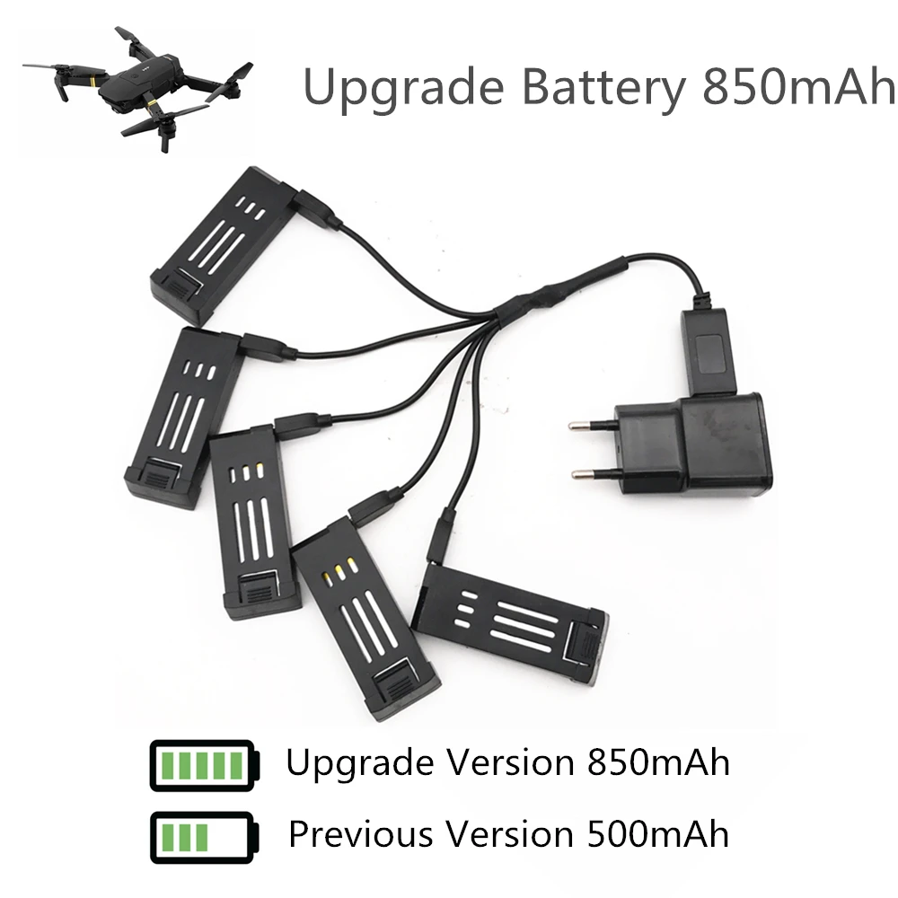 

Original E58 Battery 850mAh Upgrade Lipo Battery for Eachine E58 JY019 S168 3.7V 500mAh Spare Parts Accessories