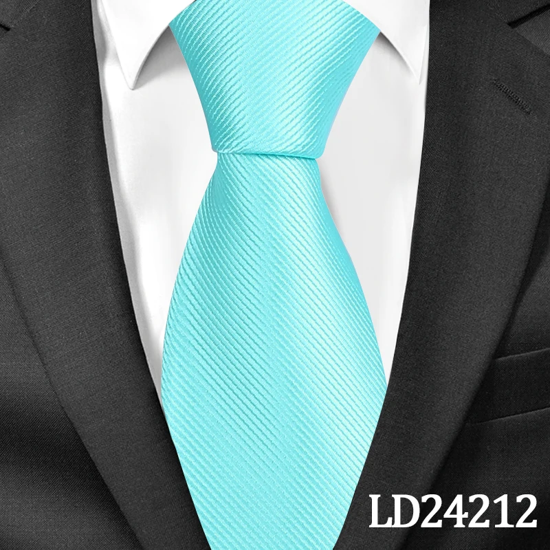 Новые Классические однотонные галстуки для мужчин, Модный повседневный галстук на шею, деловые мужские галстуки, галстуки корбаты, ширина 8 см, галстук жениха, вечерние галстуки - Цвет: LD24212