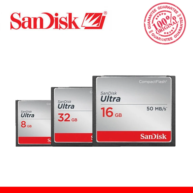 Оригинальная карта памяти SanDisk Fit Ultra компактная флеш CF cf 50 МБ/с./с 32 ГБ 16 8 Гб