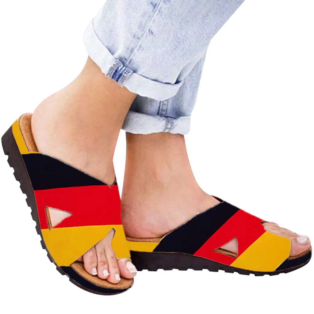 

Factory Outlet Orthopedic Bunion Corrector Women Slipper Wedges Shoes Correction Female Sandals Slides Summer Flat Sandale Femme