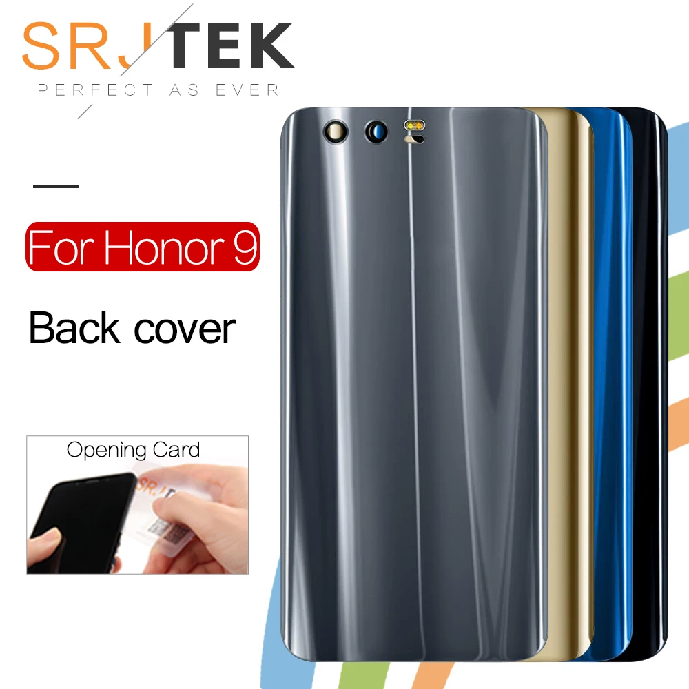 SRJTEK для Huawei Honor 9 стеклянная задняя крышка батарейного отсека STF-AL10 корпуса Замена