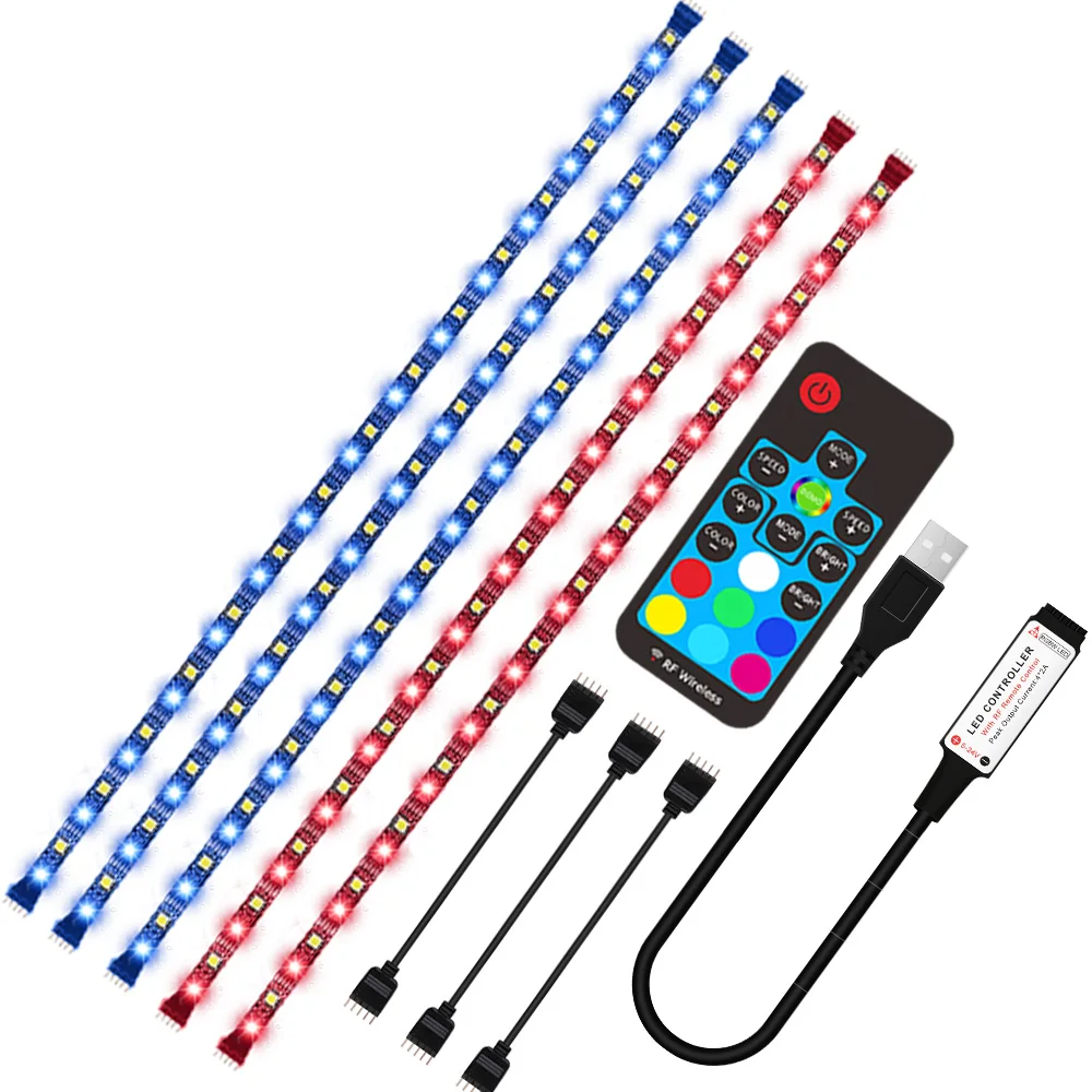 5 в RGBW RGBWW Светодиодная лента 5050 с USB 17KEY RF контроллер для ТВ фонового освещения IP20
