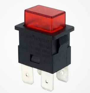

16(4) A 250VAC 4 pins self-locking with lamp push button switch power switch