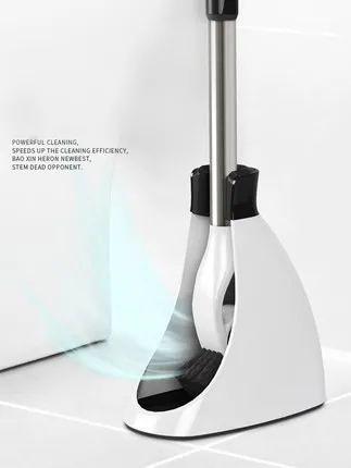 Bathroom Cleaning Brush Holder Stand Set Bathroom Accessories Stainless Steel Toilet Brush Kit Rest Room PET Soft