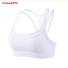 Crazyfit Для женщин спортивный бюстгальтер Обувь с дышащей сеткой отверстие Мягкий тренажерный зал виброустойчивый Нижнее Бельё для девочек пуш-ап multi Цвет бесшовные Фитнес Топ Бюстгальтеры для женщин