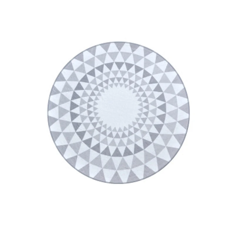 Геометрическая в нордическом стиле цветочный пол ковер Детский ковер гостиная чайный стол мягкий коврик для спальни нескользящий круглый декоративный коврик