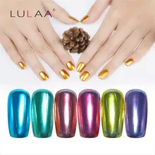 Лак для ногтей для женщин украшения для ногтей дизайн lulaa 4 шт./партия Металл с эффектом зеркала разноцветные краски верхнее покрытие металлизированные для дизайна ногтей лак