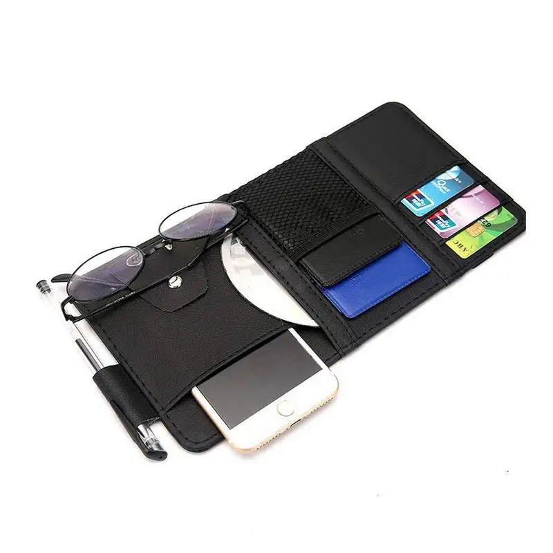 

Dongzhen Car CD Bag DVD Disk Card Holder Cases Auto Sunshade Sun Visor Storage Bags Folder Pocket Pouch Organizer Holder 1pcs
