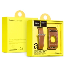 Hoco Latest 3 In 1 Package Double Tour Singe Tour Cuff Leather Band For Apple Watch 38mm 42mm Made By First Layer Calf Leather