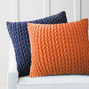 

45cm blue/orange braid pattern cushion cover weaving throw pillow cover decorative unique pillowcase decorative indoor household