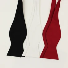 Модные элегантные однотонные Цвет классический Самостоятельная галстук-самовяз для Для мужчин нежный Для мужчин галстук-бабочка Свадебная вечеринка черный галстук-бабочка черный, белый цвет Gravata