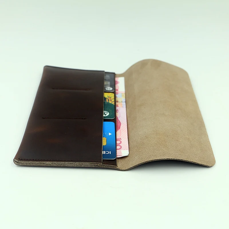 

Vintage Card Holder Wallet Retro Travel Credit Card Cover Purse Genuine Leather Wallets
