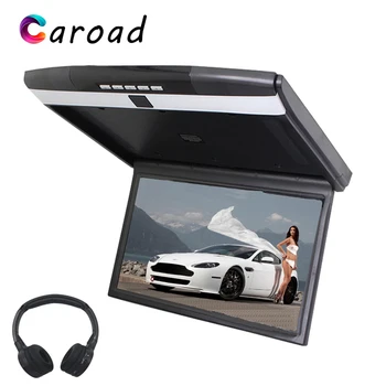 

Caroad 15.6 Inch Car Roof Flip Down Mount Monitor LED Screen Support IR/FM Transmitter USB SD HDMI Built-In Speaker/Microphone