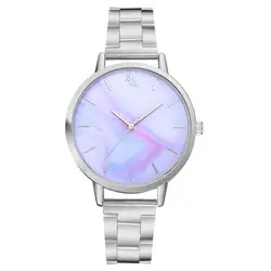 GENBOLI модные узор Для женщин кварцевые часы женские часы Сталь ГНТО женская одежда часы для дропшиппинг relojes mujer 2018