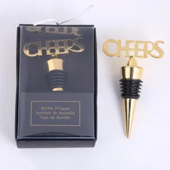 

10pcs/lot Wedding Souveniers Mariage Party Favors Cheers Wine Stopper Personalized Present Kids Birthday Return Gift For Guest