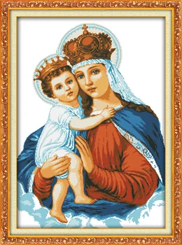 

The deep love of mon and daughter, counted printed on fabric 14CT 11CT Cross Stitch kits,embroidery needlework Sets, Home Decor