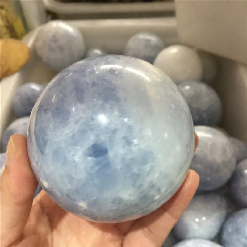Оптовая продажа полированный кварцевый шар Celestite для украшения дома | Дом и сад