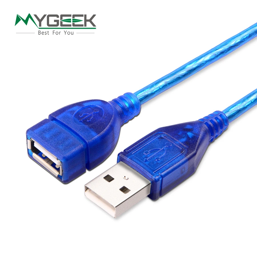 Image MyGeek Universal USB Extension Cable 3M 10ft USB Adapter Extended Data Sync Cord Cable Adapter Connector Blue usb 2.0 cable