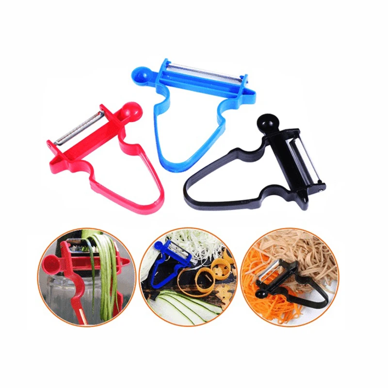 

3Pcs/Set Magic Trio Peeler Slicer Grater Shredder Peeler Julienne Cutter Multi Vegetable Peeler Blade Zester Kitchen Accessories