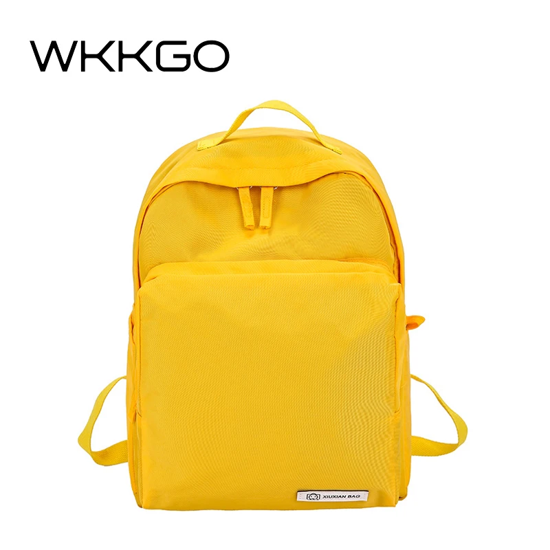 

WKKGO New Casual Yellow Women Backpack Travel Shopping Shoulder Rucksack Functional Pack Joker Student School Backpacks Girl Bag