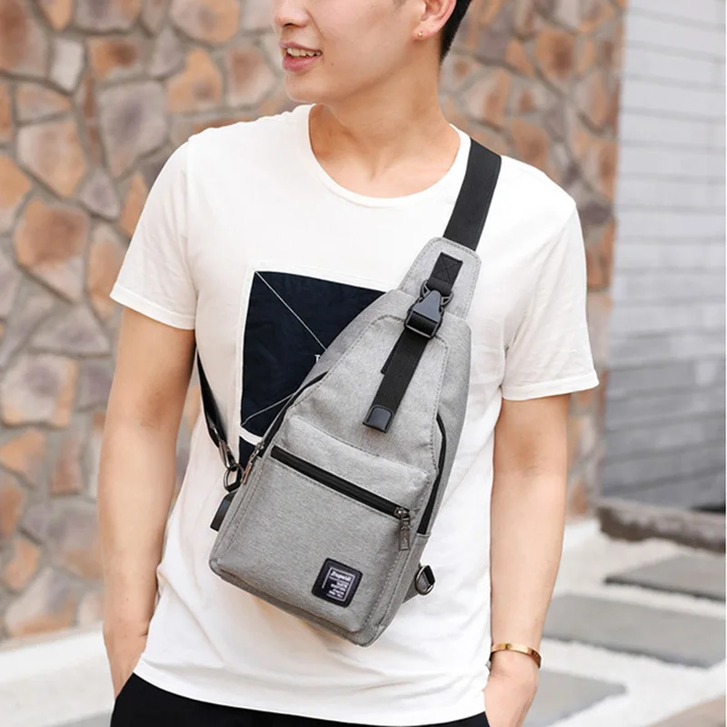 Men USB Charging Backpack Travel Anti Theft Canvas Chest Bag Women Headphone Hole Teenager Casual Bags Sac A Dos Homme BP0220 (3)