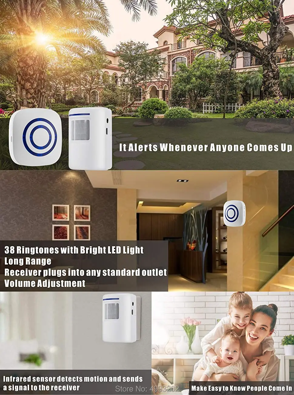 PIR Infrared Door Motion Sensor