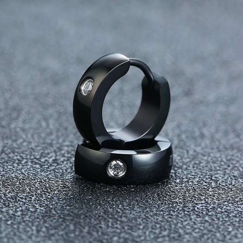 Vnox Basic Stainless Steel Hoop Earrings for Men Women Unisex