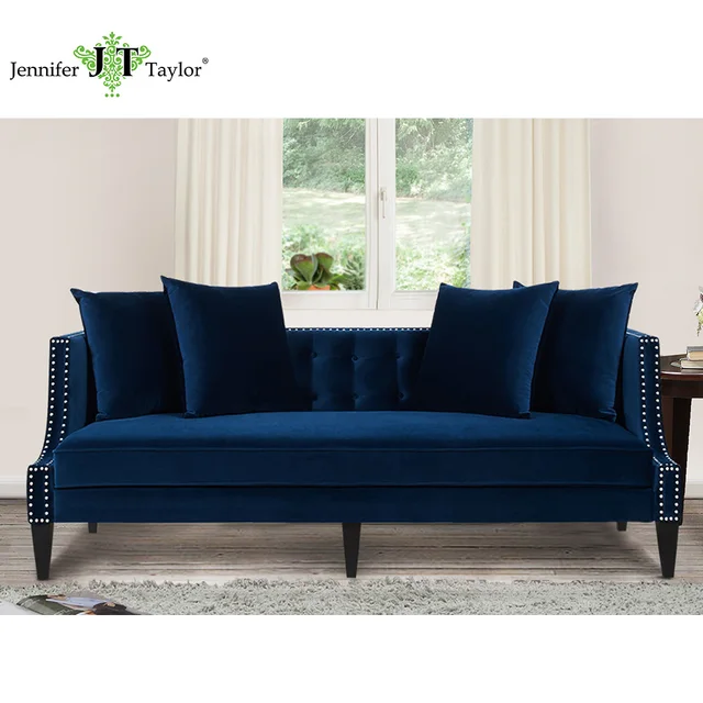 Jennifer Taylor Modern Tufted Caroline Navy Blue Sofa American Jennifer Taylor Modern Tufted Caroline Navy Blue Sofa American Living Room 82