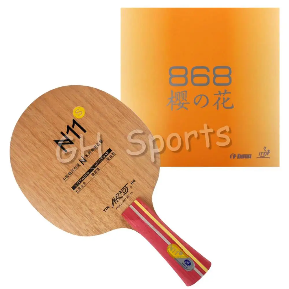 

Galaxy YINHE N11s Blade with Kokutaku BLutenkirshce 868 A Pair Rubbers Shakehand long handle FL