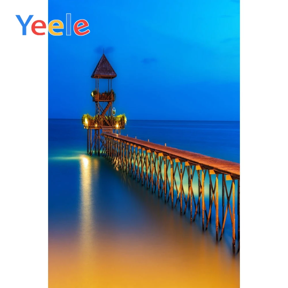 

Yeele Lighthouse Gazebo Wedding Portrait Photography Backdrops Seaside Bridge Photographic Backgrounds For The Photos Studios