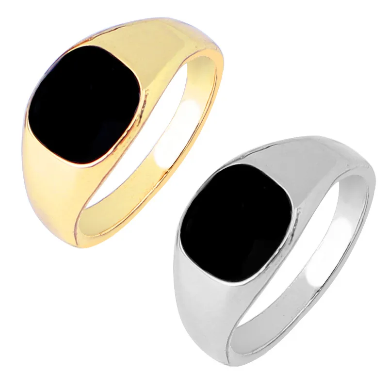 

1 Pcs Men Ring Circle Finger Hoop Alloy Fashion Gift Jewelry for Wedding Party @M23