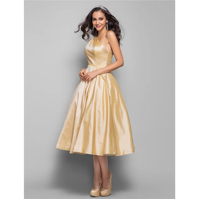 Fit and Flare Taffeta Dress