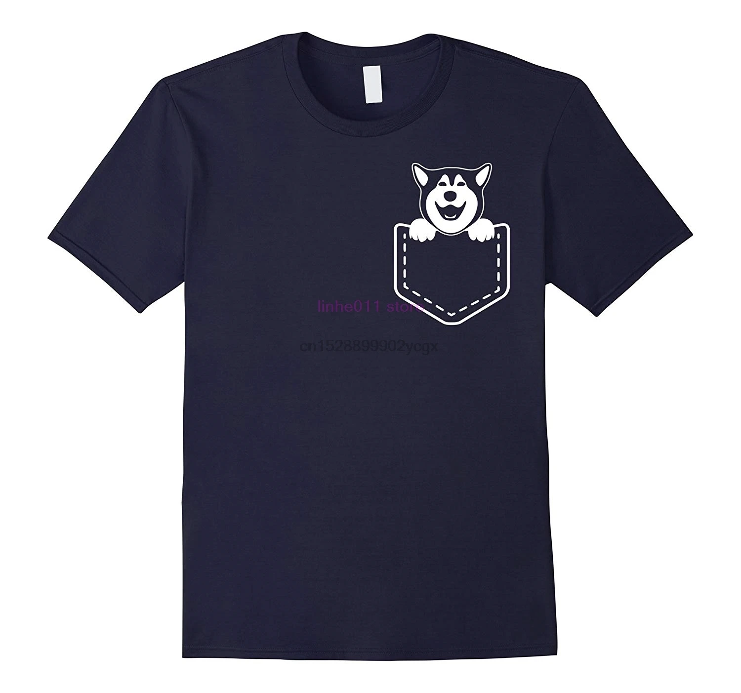 

GILDAN new men shirt Dog In Pocket Alaskan Malamute TShirt